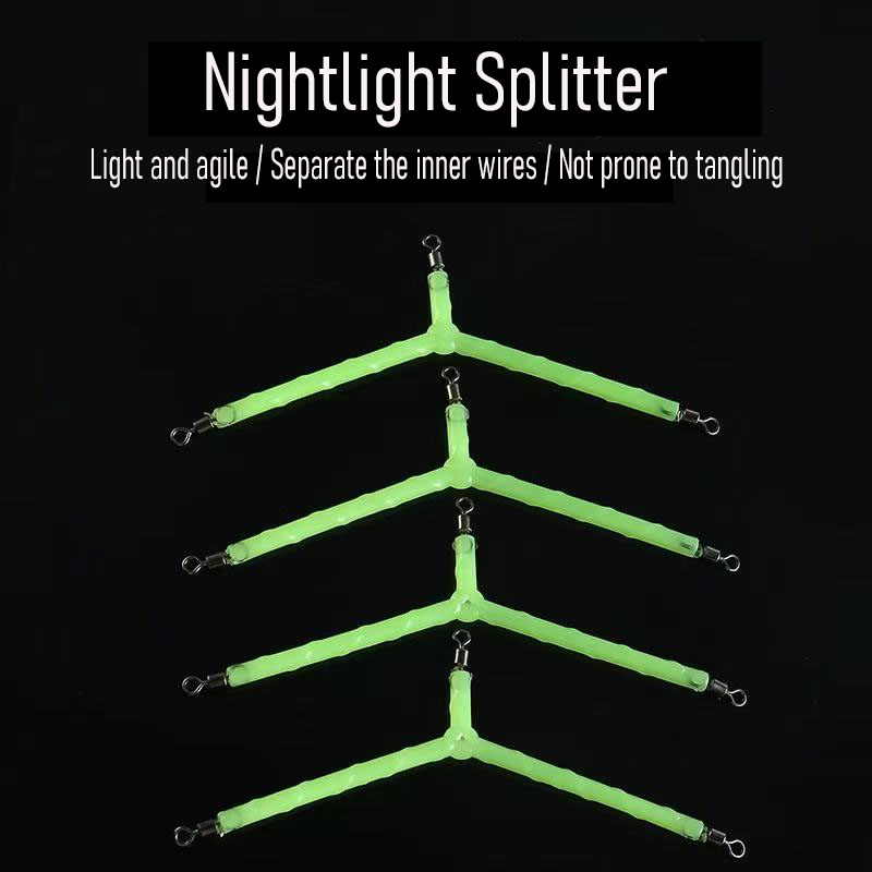 Fishing Boat Oar - Luminous Stainless Steel Splitter, Line Divider,