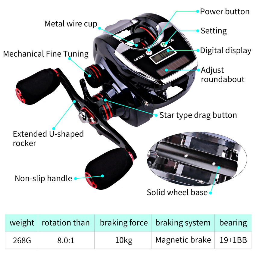 8.0:1 19+1BB Fishing Reel Left - огляд і ціна Fishing Boat Steering Wheel