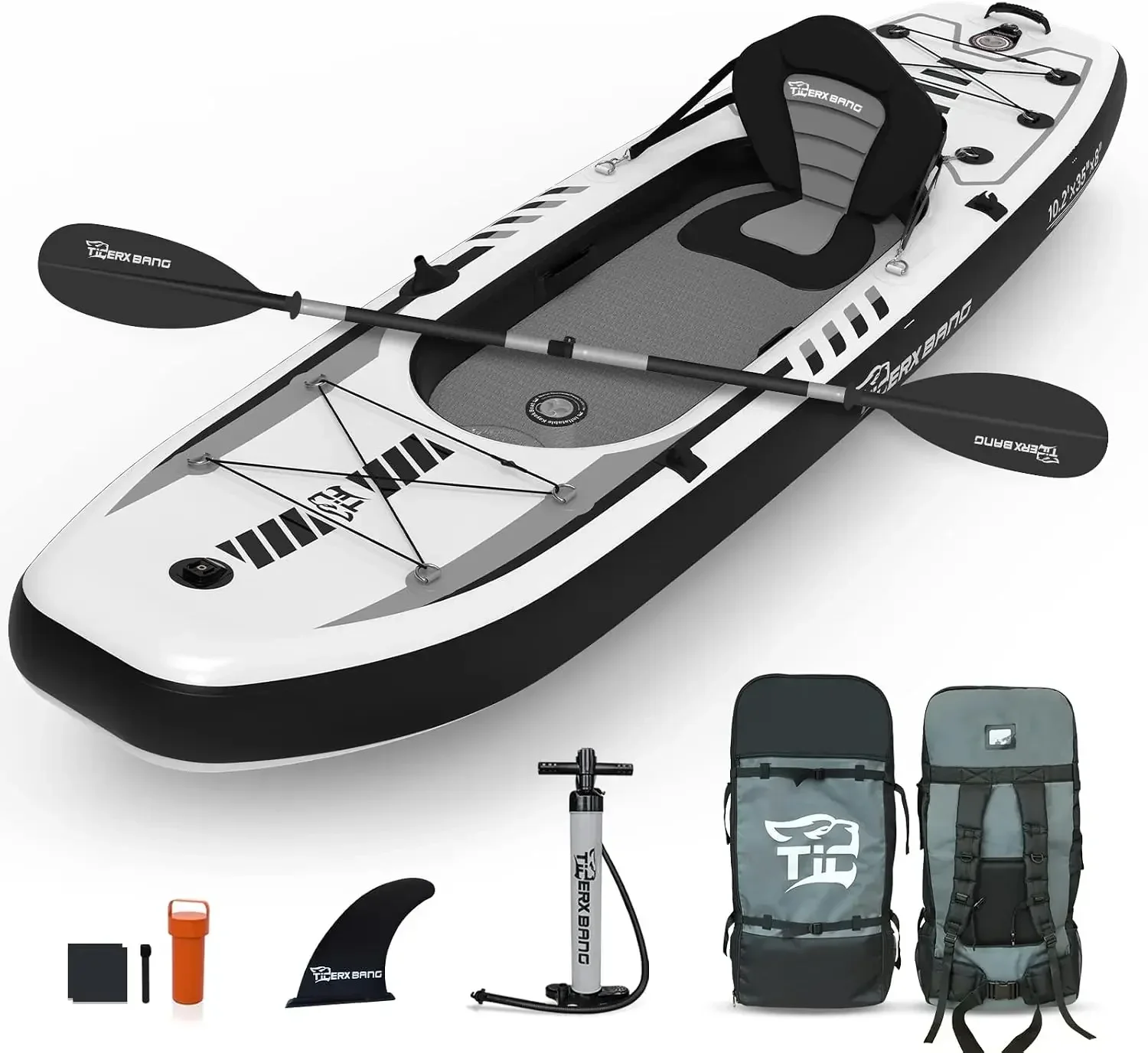 TIGERXBANG 10.2'x35''x8'' Infl - огляд і ціна Fishing Boat Oar